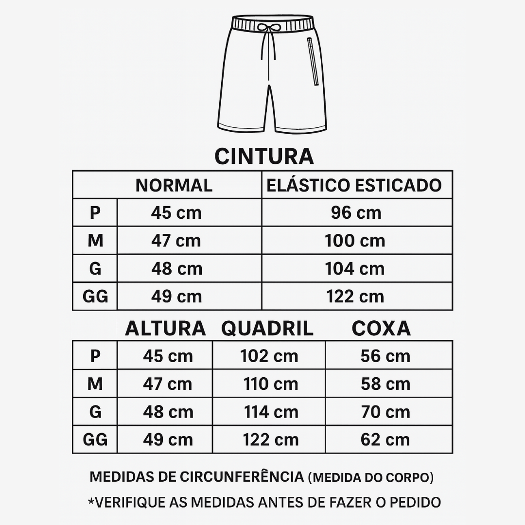 Bermuda Tactel Elastano Ziper - Cinza Escuro