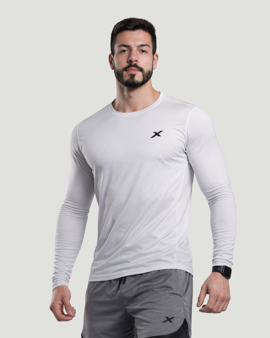 Camisa Manga Longa Dry Branca - Sem Costura