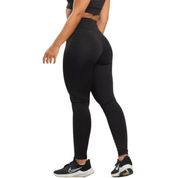 Calça Legging Preta Poliester com Bolso Lateral