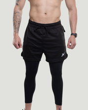 Calça Dry Fit 2 em 1 de Compressão Next - Preta
