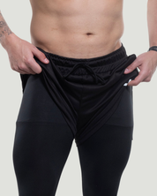 Calça Dry Fit 2 em 1 de Compressão Next - Preta