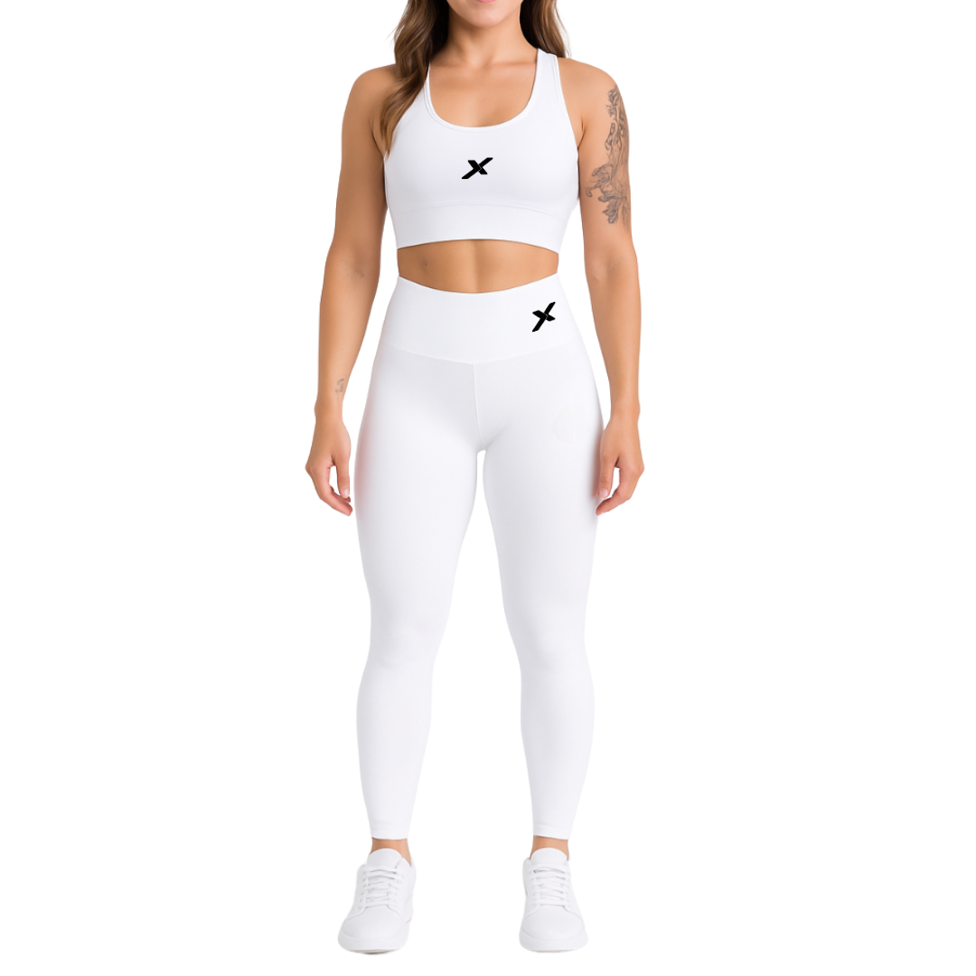 Conjunto Poliamida Top Nadador - Branco