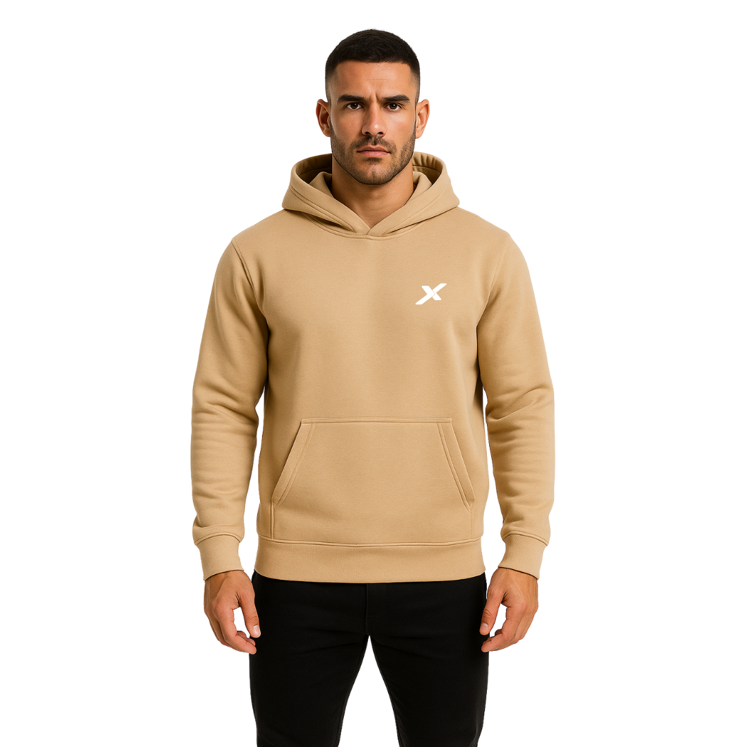 Moletom Canguro com Capuz NXT - Bege