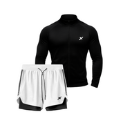 LANÇAMENTO - KIT 1 JAQUETA DE COMPRESSÃO + 1 SHORTS 2 EM 1 DE COMPRESSÃO