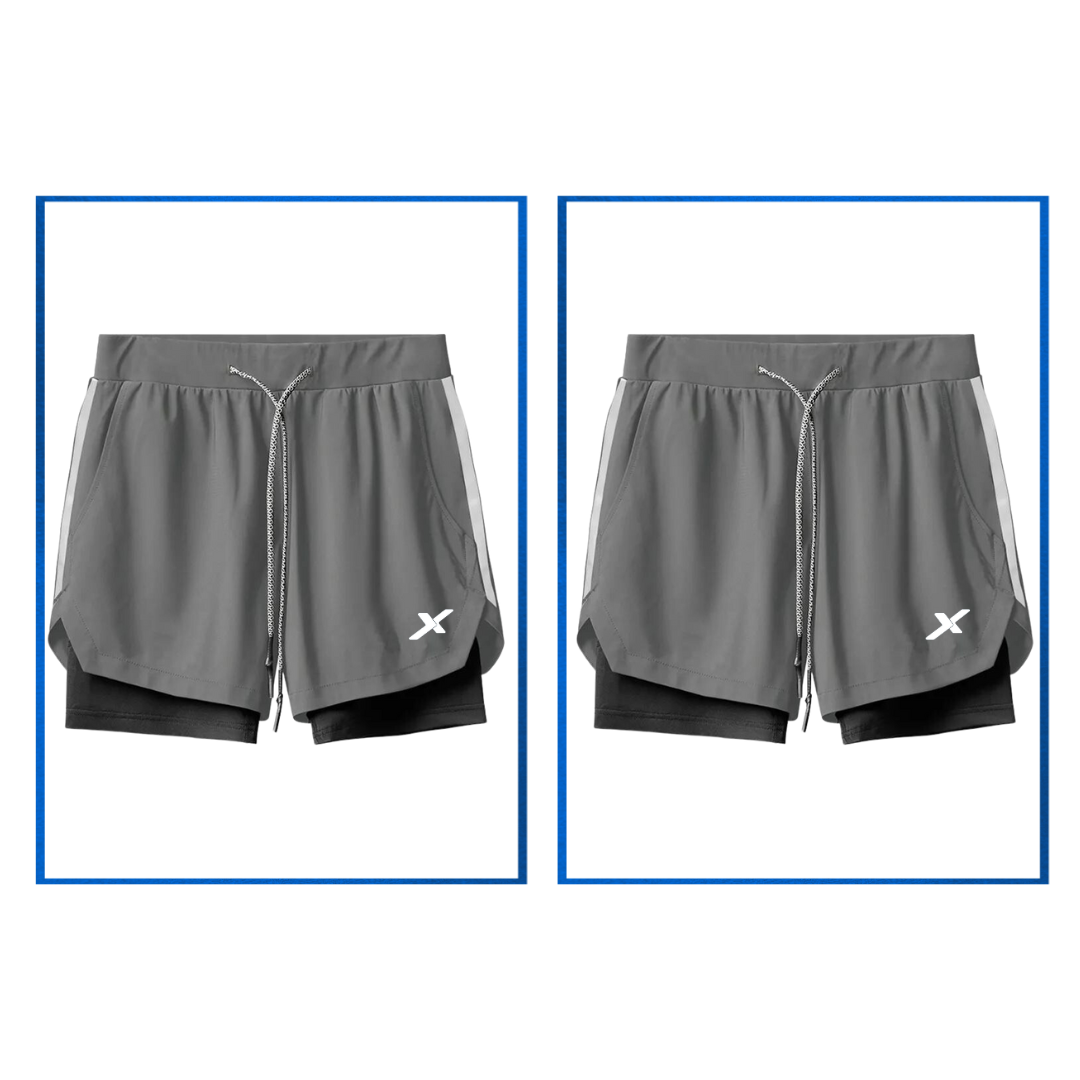 KIT 2 SHORTS DRY-FIT 2 EM 1 NEXT [PAGUE 01 LEVE 02]