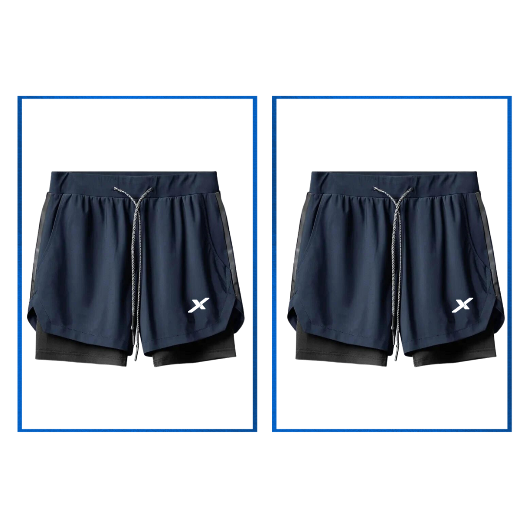 KIT 2 SHORTS DRY-FIT 2 EM 1 NEXT [PAGUE 01 LEVE 02]