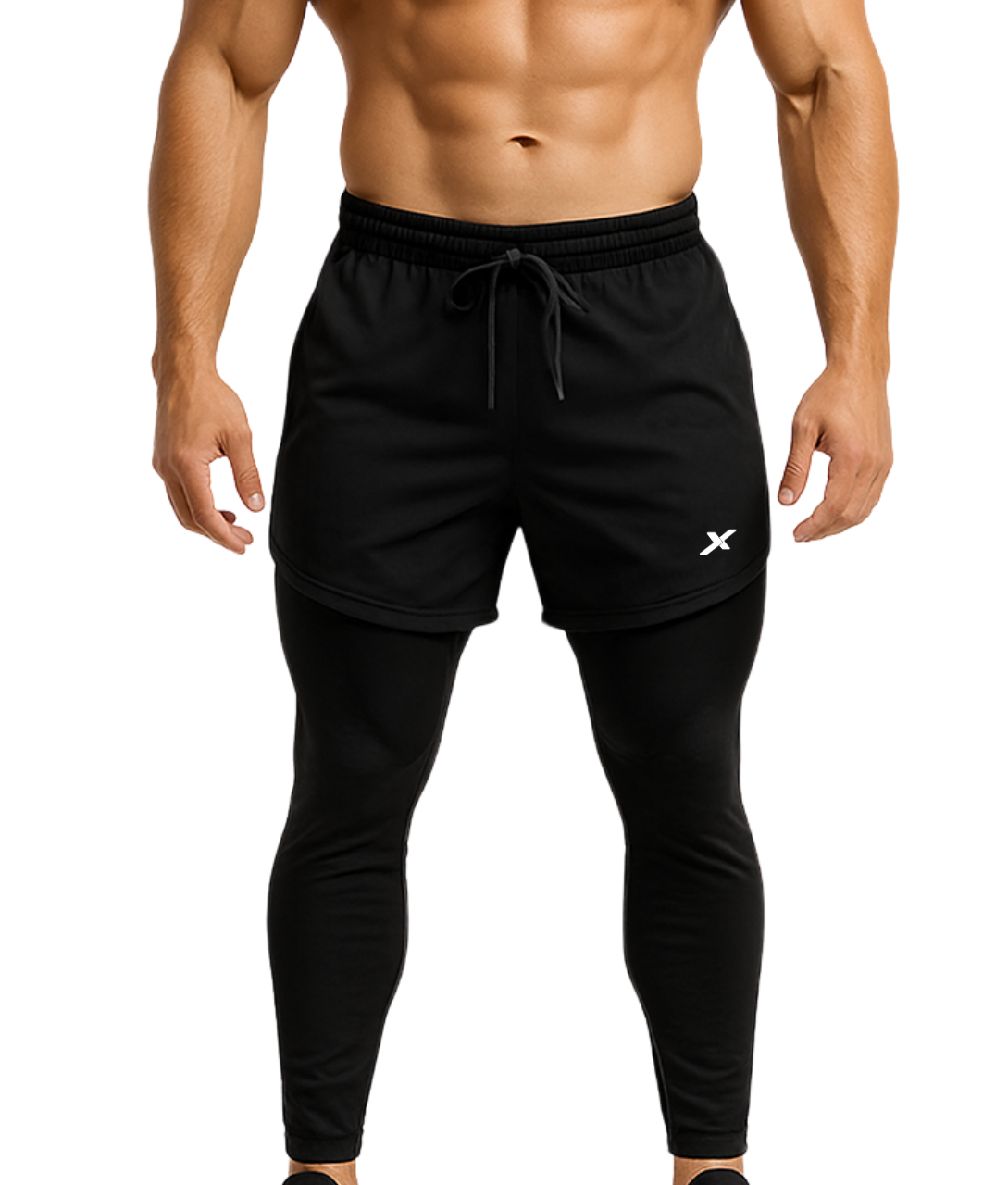 1 CAMISETA MANGA LONGA UV DE COMPRESSÃO + 1 CALÇA 2 EM 1 DE COMPRESSÃO