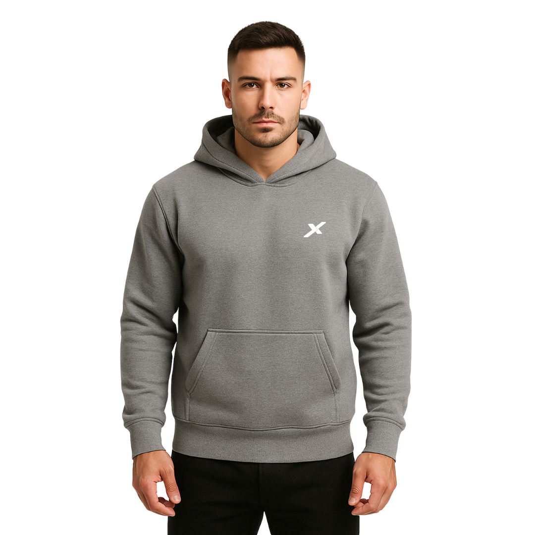 Moletom Canguro com Capuz NXT - Cinza