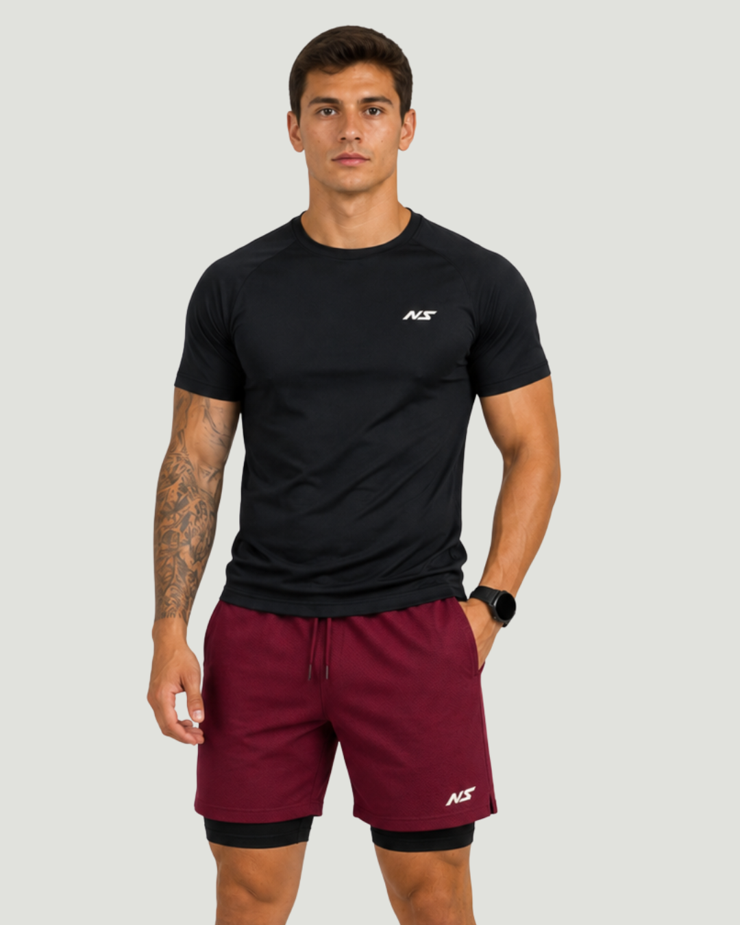 Bermuda Dry Fit Compressão Vinho