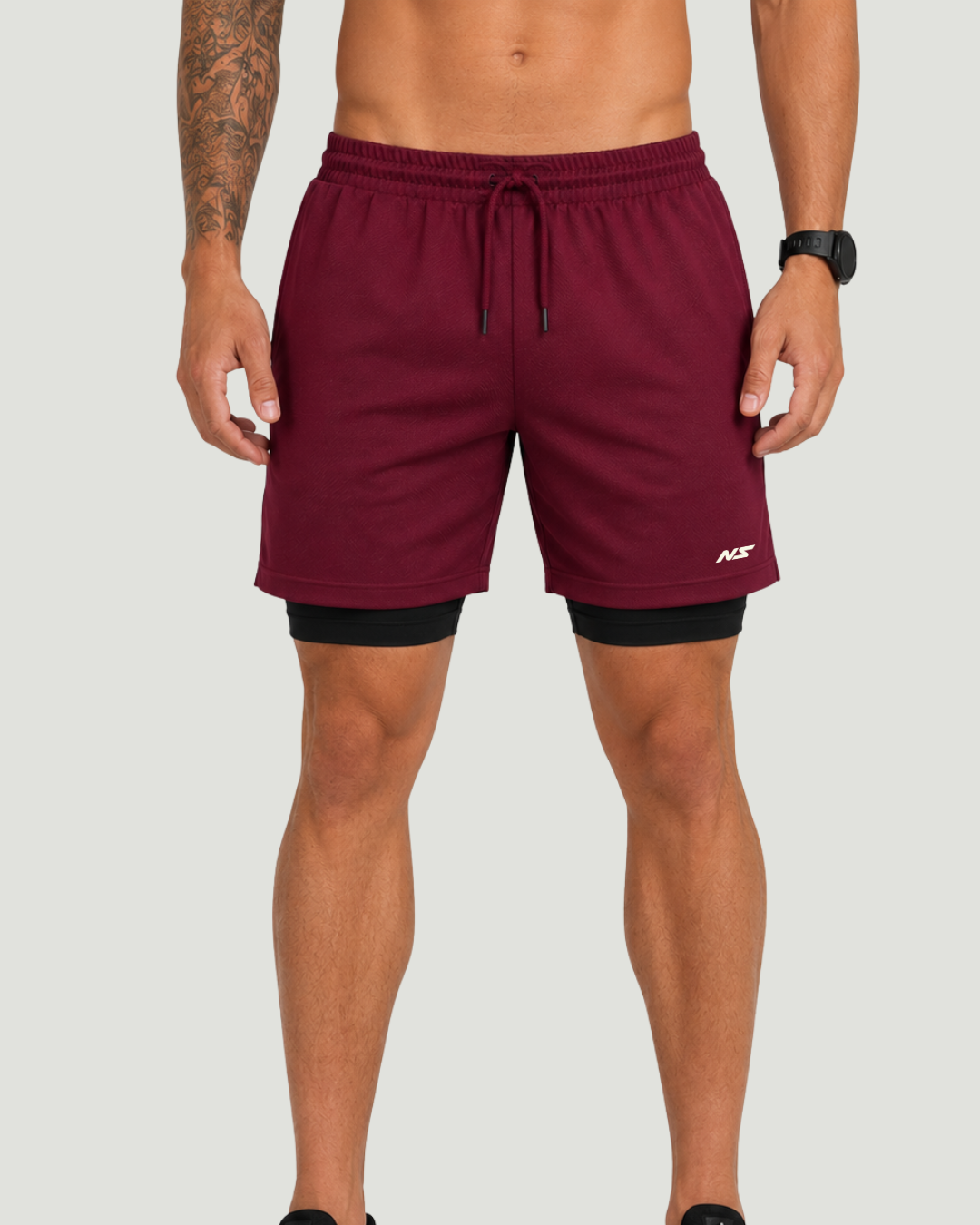 Bermuda Dry Fit Compressão Vinho