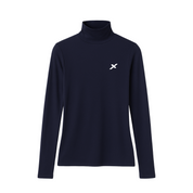 Camiseta Manga Longa Gola Alta - Azul Marinho