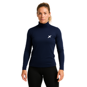 Camiseta Manga Longa Gola Alta - Azul Marinho