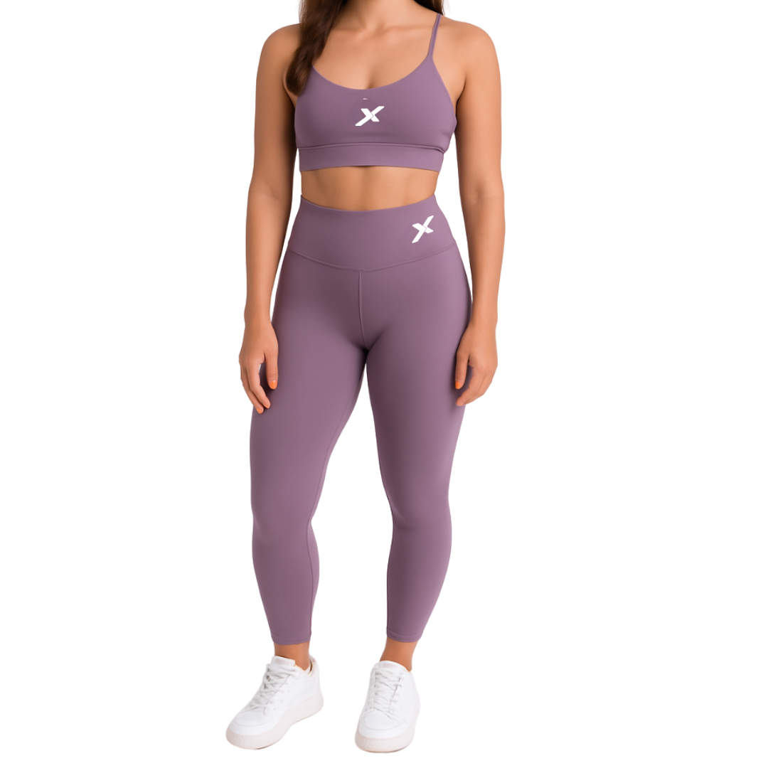 Conjunto Poliamida Top Alça Fina - Lilás