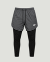 Calça Dry Fit 2 em 1 de Compressão Next - Cinza