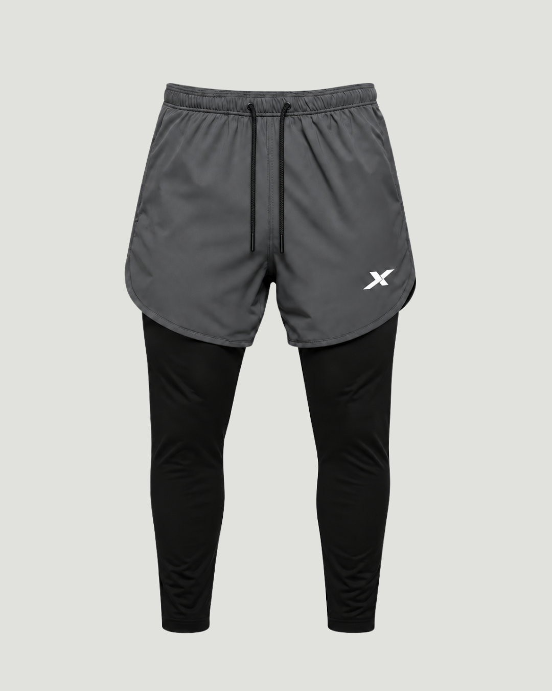 Calça Dry Fit 2 em 1 de Compressão Next - Cinza