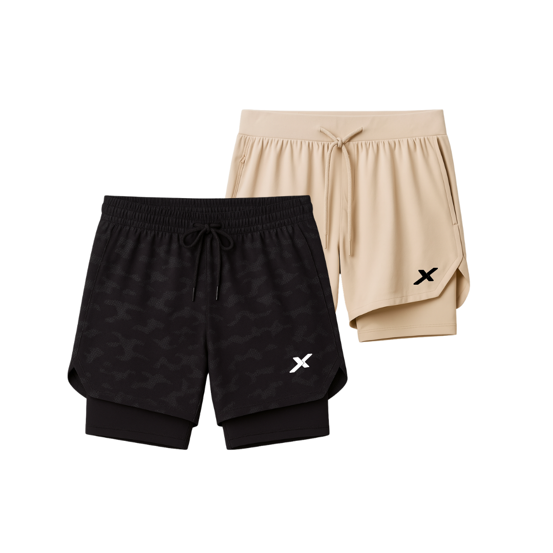 LANÇAMENTO - KIT 2 SHORTS DRY-FIT DE COMPRESSÃO 2 EM 1 [PAGUE 01 LEVE 02]