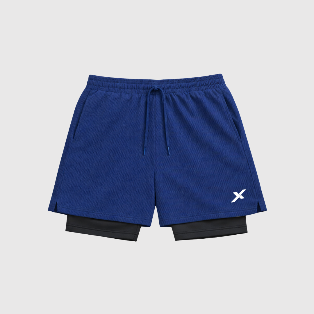 SHORTS DRY-FIT 2 EM 1 DE COMPRESSÃO NEXT - AZUL