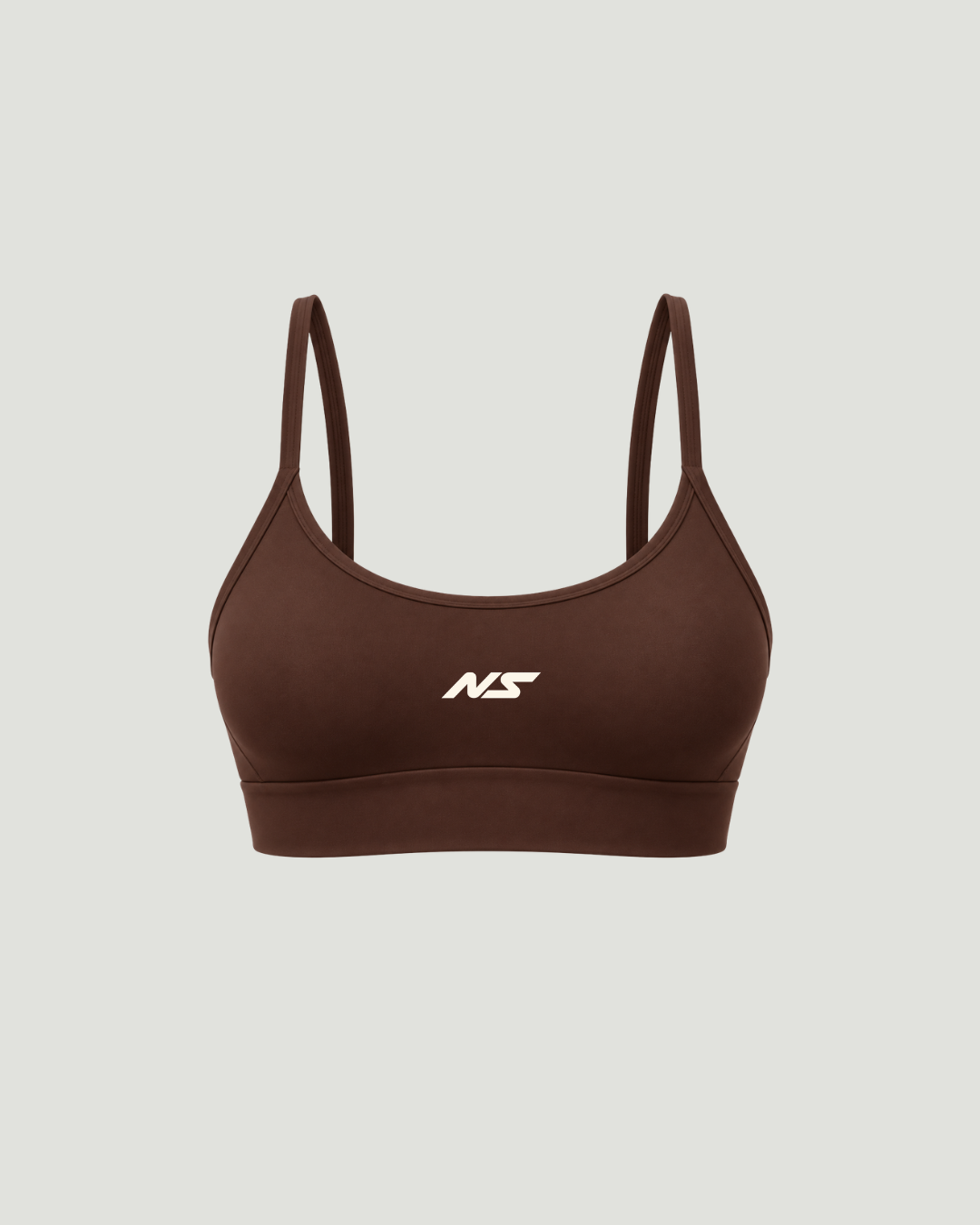 Top Alça Fina Feminino Fitness Marrom