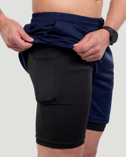 Kit Esportivo Dry Fit 3 Camisetas + 3 Bermudas Compressão