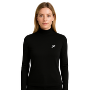 Camiseta Manga Longa Gola Alta - Preto