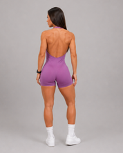 Macacão Fitness Feminino Frente Única Roxo