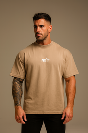 Camiseta Oversized Básica Bege