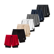 KIT 7 SHORTS DRY-FIT DE COMPRESSÃO 2 EM 1