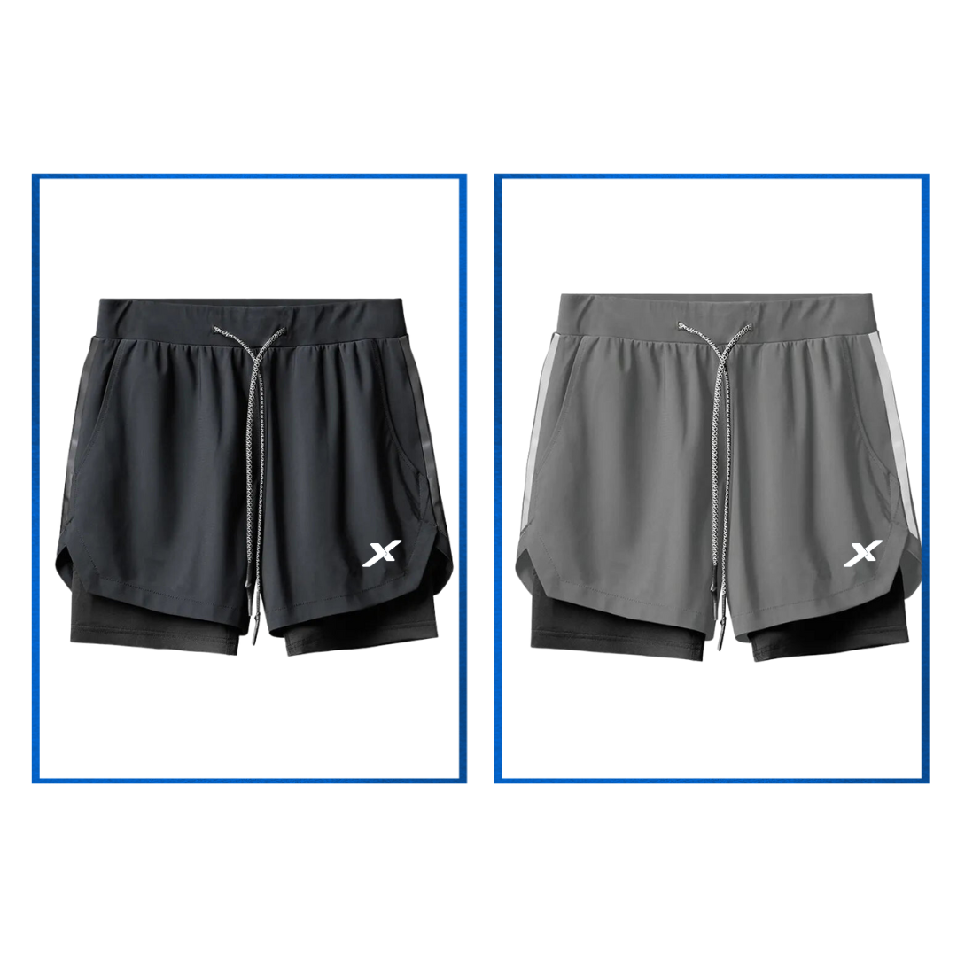 KIT 2 SHORTS DRY-FIT 2 EM 1 NEXT [PAGUE 01 LEVE 02]