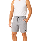 Bermuda Tactel Elastano Ziper - Cinza Claro