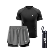 Kit 1 Camiseta Dry + 1 Shorts 2 em 1 De compressão + 1 Garrafa Térmica MagSafe Brinde