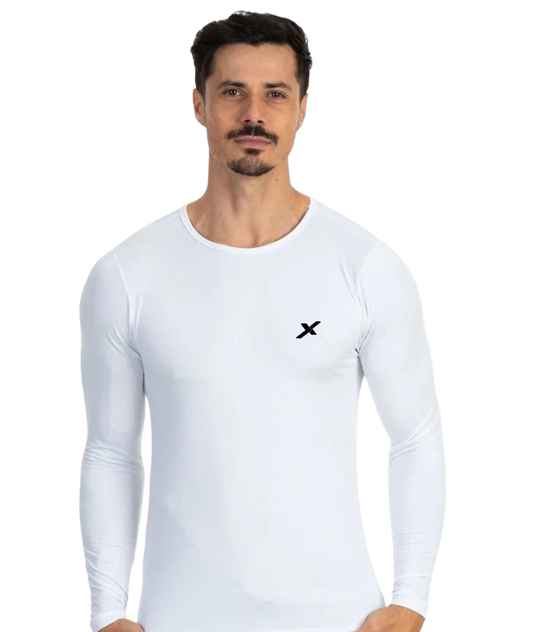 Camiseta Manga Longa Branca Dry Fit - Proteção UV 50+