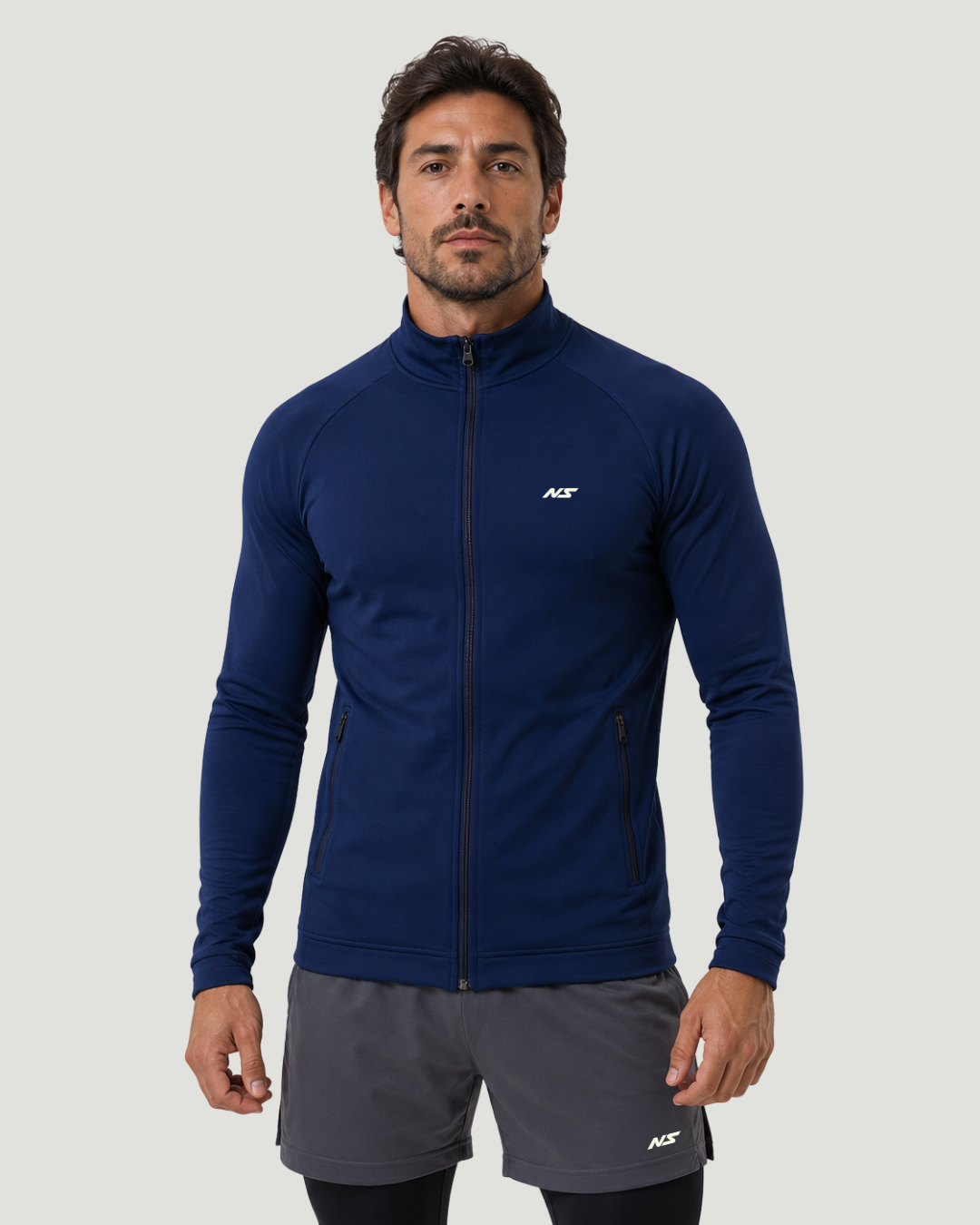 Jaqueta Esportiva Masculina Com Proteção Uv Azul