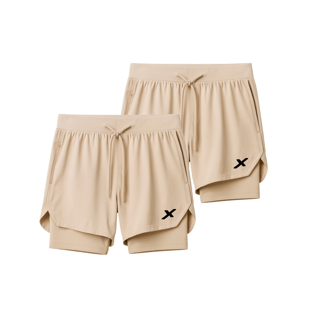 LANÇAMENTO - KIT 2 SHORTS DRY-FIT DE COMPRESSÃO 2 EM 1 [PAGUE 01 LEVE 02]