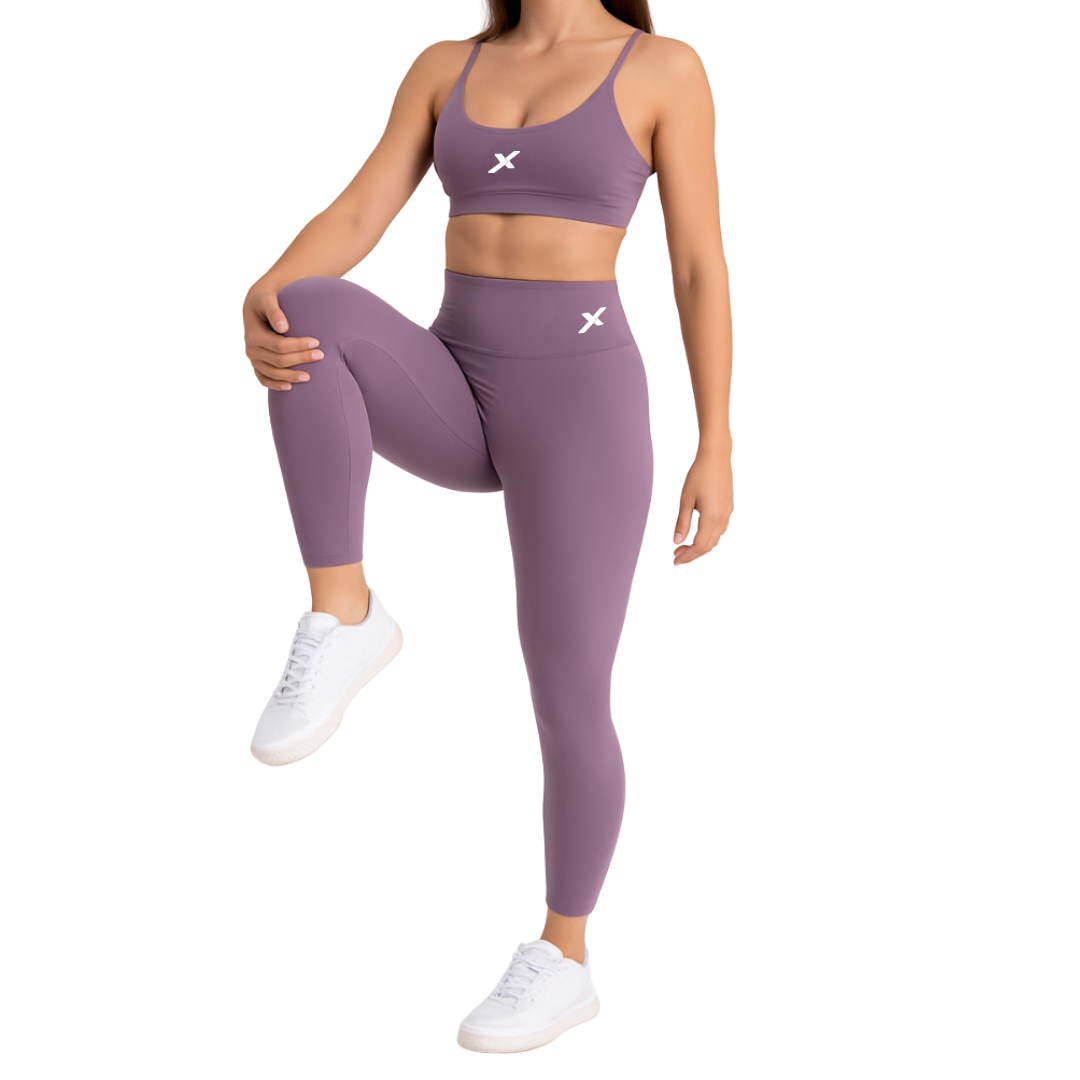 Conjunto Poliamida Top Alça Fina - Lilás