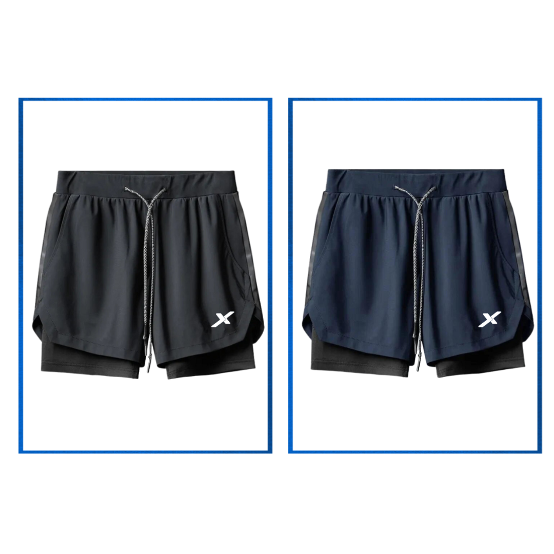 KIT 2 SHORTS DRY-FIT 2 EM 1 NEXT [PAGUE 01 LEVE 02]