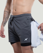 Kit 1 Jaqueta de Compressão + 1 Shorts 2 em 1 de Compressão