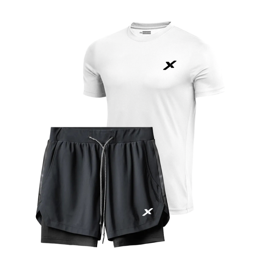 KIT 1 SHORTS DRY-FIT 2 EM 1 NEXT + 1 CAMISA DRY-FIT PREMIUM