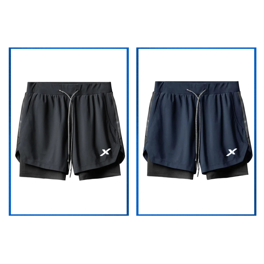 KIT 2 SHORTS DRY-FIT 2 EM 1 NEXT [PAGUE 01 LEVE 02]