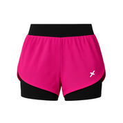 Shorts Feminino 2 em 1 Dryfit Com Dupla Compressão - Rosa