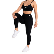 Conjunto Poliamida Top Alça Fina - Preto