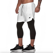 1 CAMISETA MANGA LONGA UV DE COMPRESSÃO + 1 CALÇA 2 EM 1 DE COMPRESSÃO