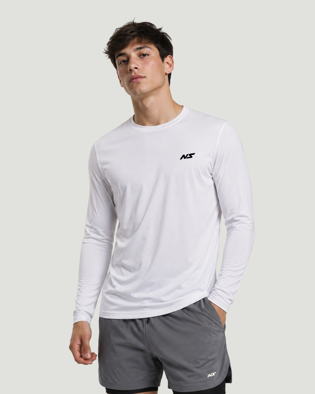 Camisa Manga Longa Dry Branca - Sem Costura
