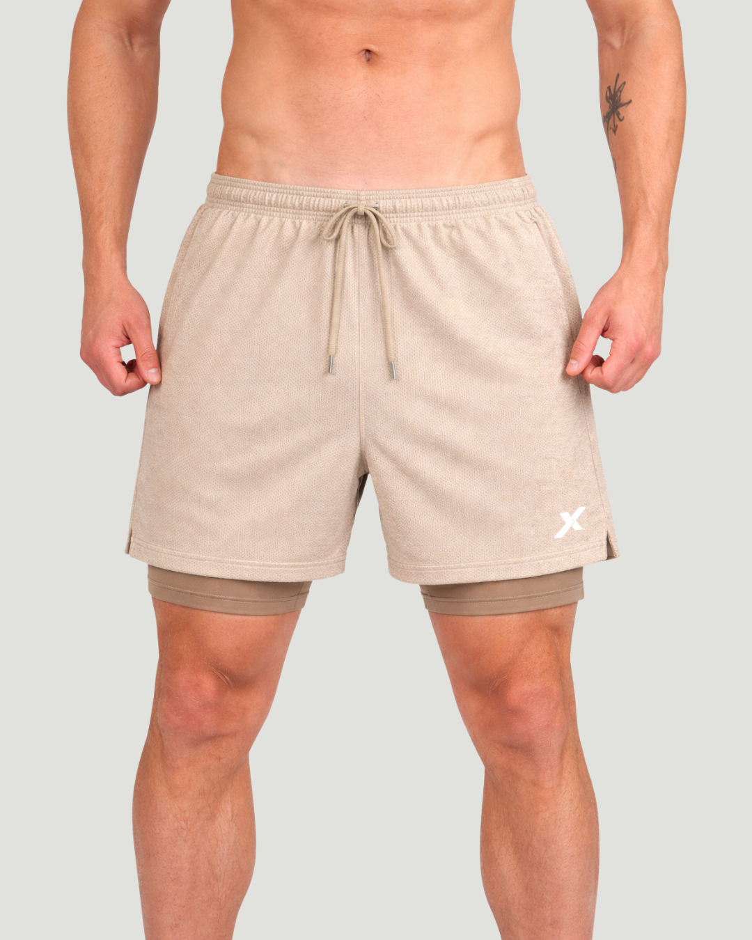 Kit 1 Short 2 em 1 de Compressão + 1 Calça 2 em 1 de Compressão