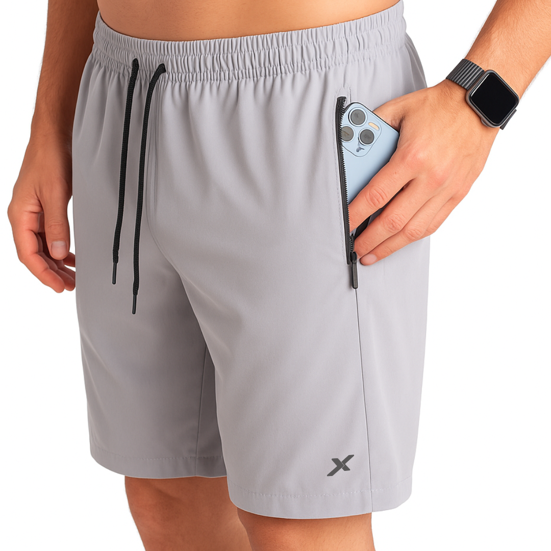 KIT 2 BERMUDAS TACTEL ELASTONO COM ZIPER