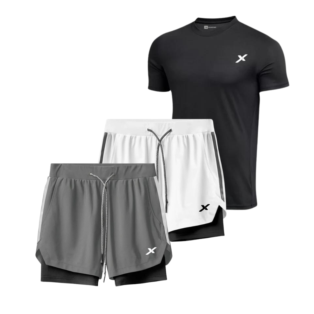 KIT 2 SHORTS E 1 CAMISA DRY-FIT NEXT