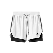 SHORTS DRY-FIT 2 EM 1 DE COMPRESSÃO NEXT - BRANCO
