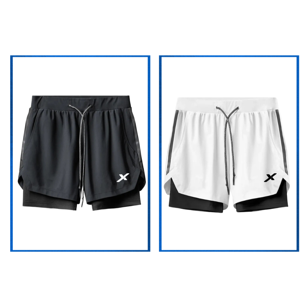 KIT 2 SHORTS DRY-FIT 2 EM 1 NEXT [PAGUE 01 LEVE 02]