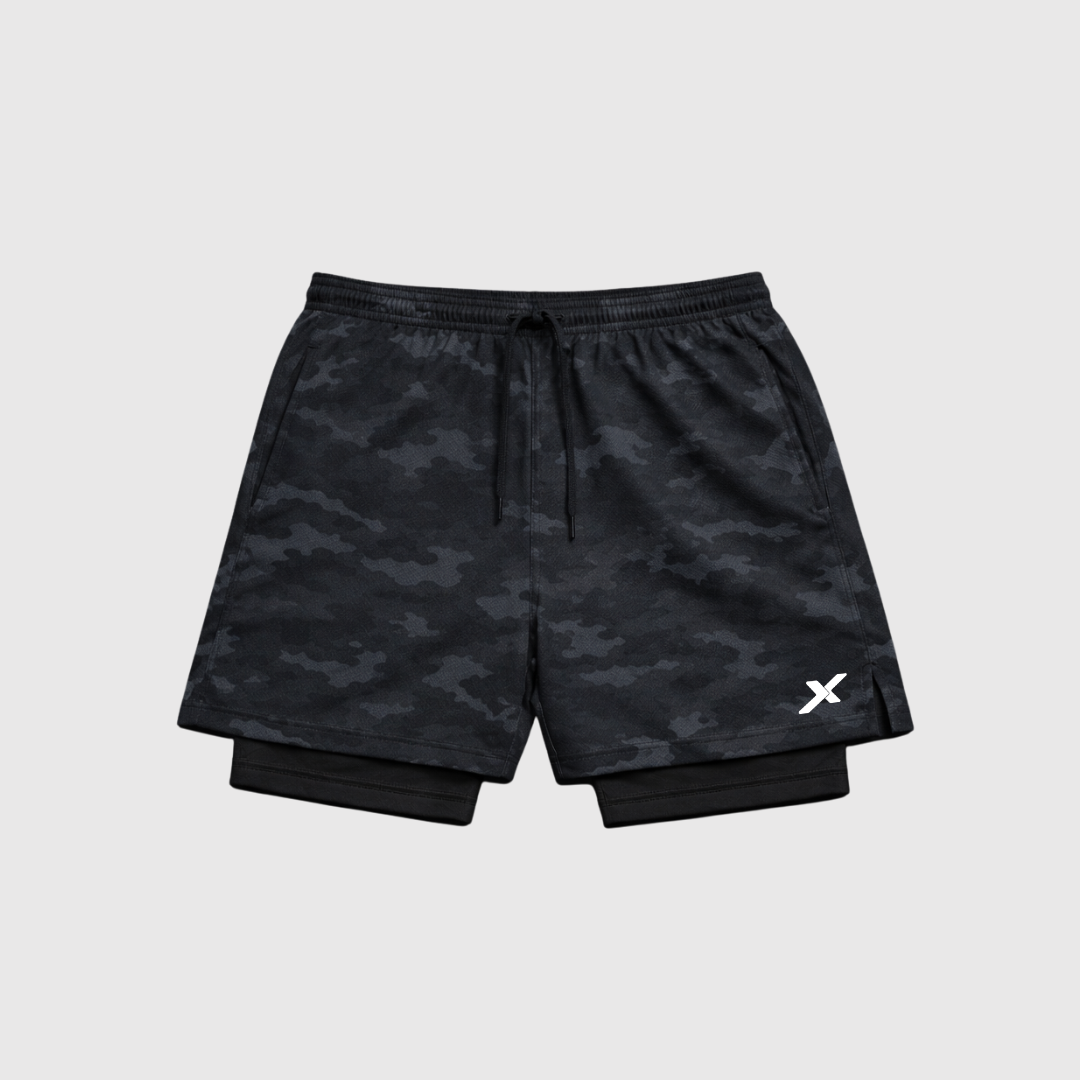 SHORTS DRY-FIT 2 EM 1 DE COMPRESSÃO NEXT - CAMUFLADO