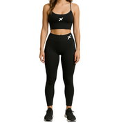 Conjunto Poliamida Top Alça Fina - Preto