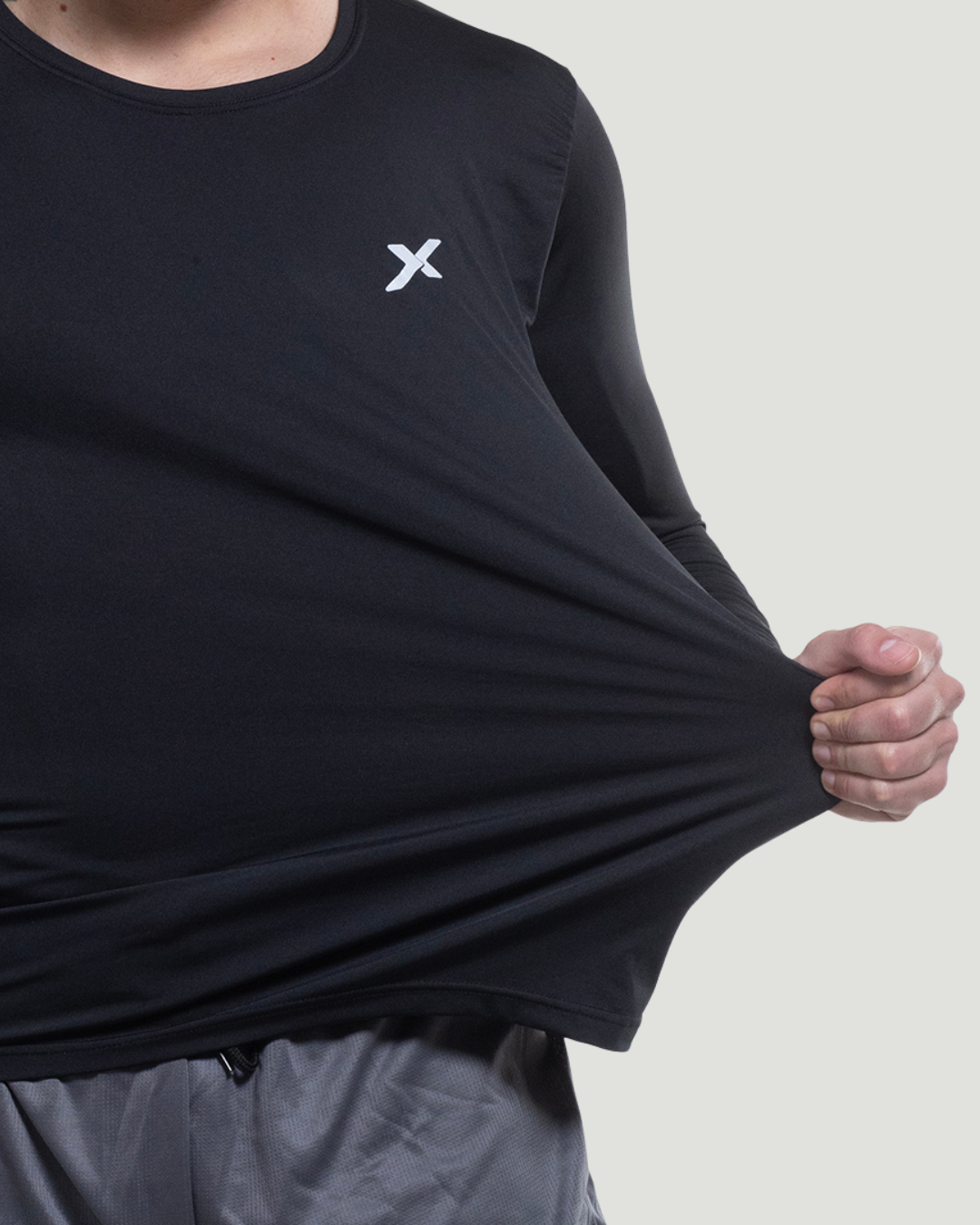 Camisa Manga Longa Dry Preta - Sem Costura